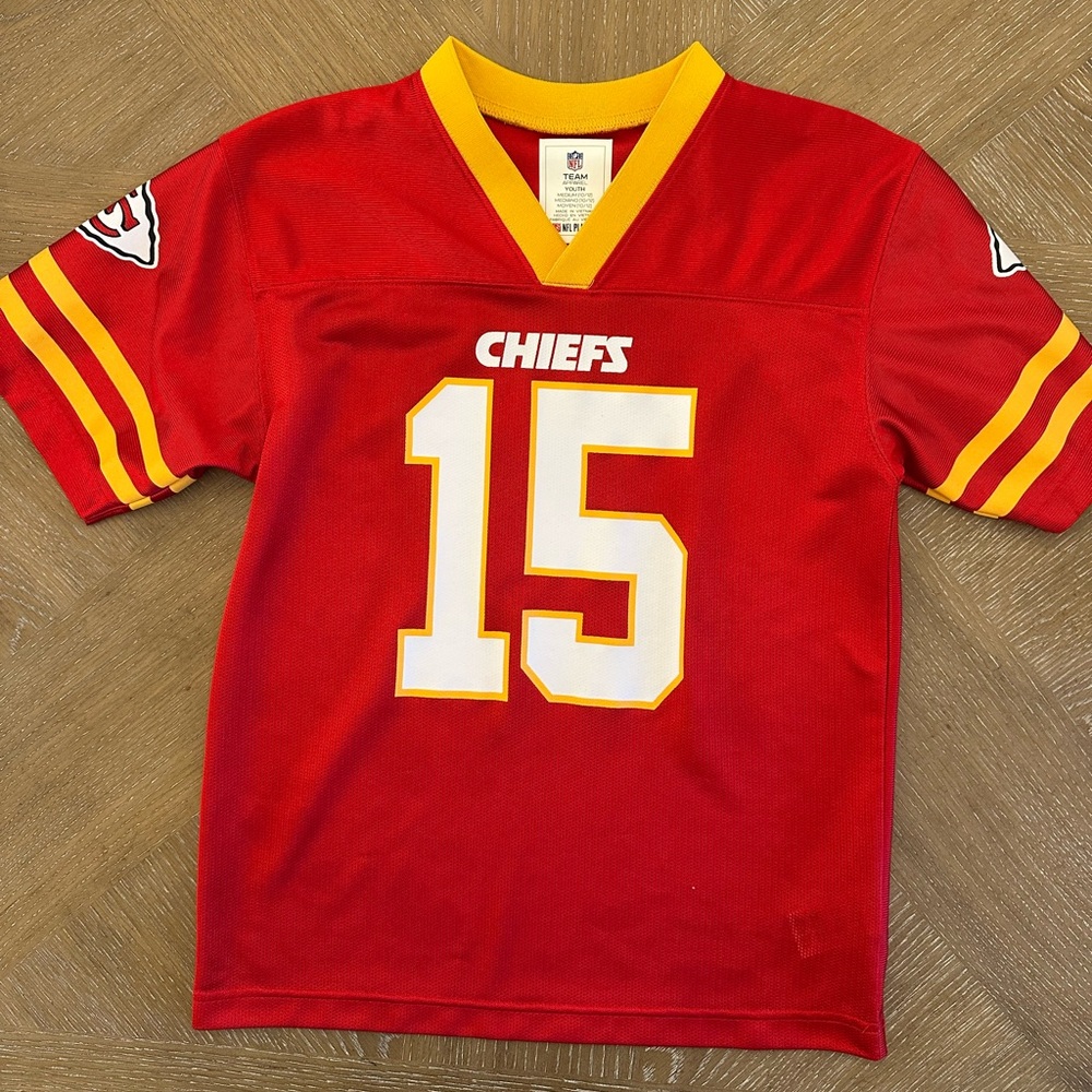 NFL Red and Yellow Chiefs Kids Jersey Medium
